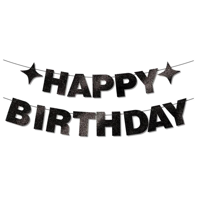Happy Birthday Banner for Birthday Party Decorations (Meteor)